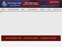 Tablet Screenshot of bluedragonkungfu.com